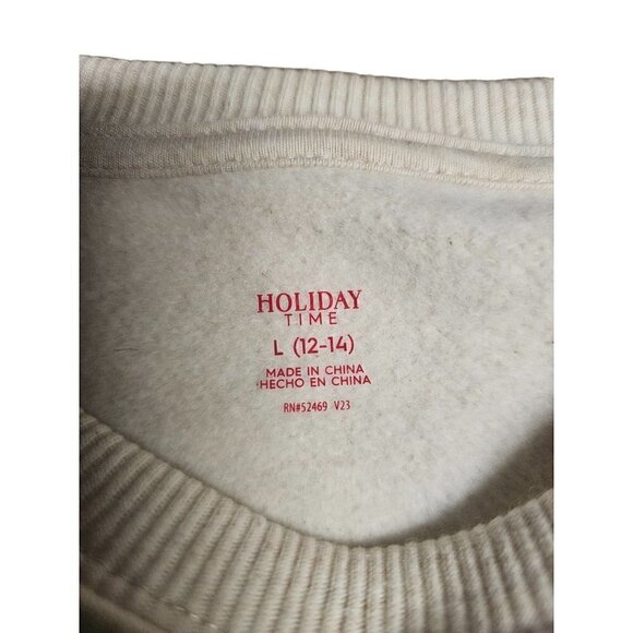 Christmas Merry and Bright Long Sleeve Eco-Friendly Pullover Sweatshirt - Picture 11 of 12